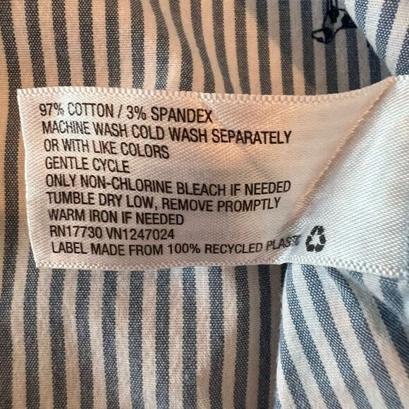 Goodfellow & Co Dog Print Button Down Northrop Striped Shirt Slim XL - Picture 8 of 10